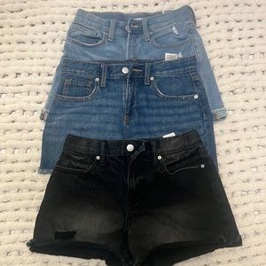 Lot of 3 size 12 girls old navy shorts.